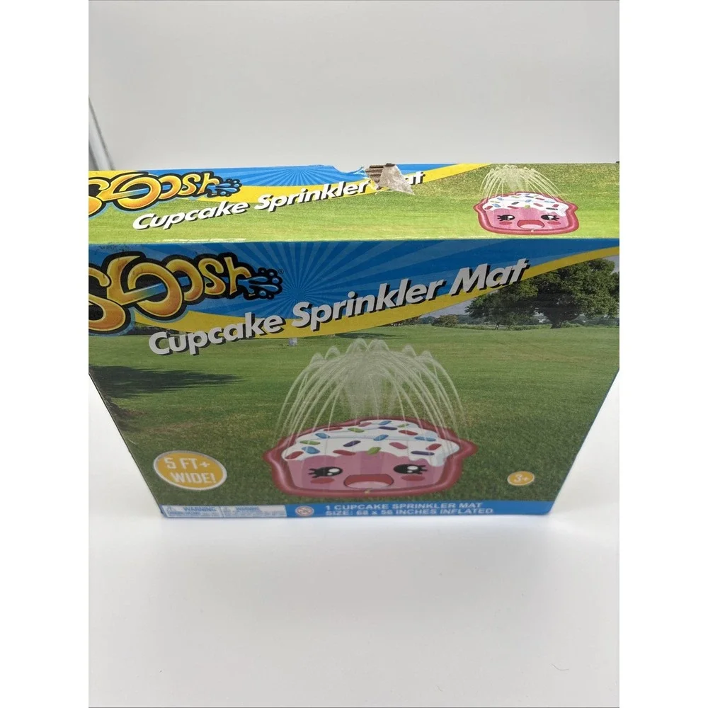Sloosh Inflatable Cupcake Sprinkler Mat‎ Open Box Never Used 68 X 56